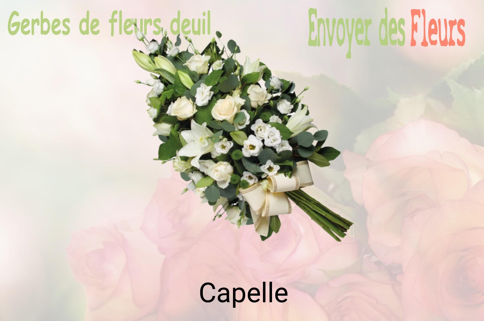 Gerbe de fleurs de deuil livrée à Capelle
